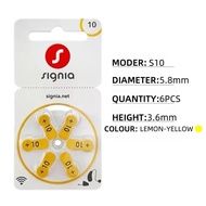 Signia Hearing Aid Batteries Size 10 S10 A10 ZA10 PR70 A10,Signia Hearing Aid Zinc Air 10 Battery
