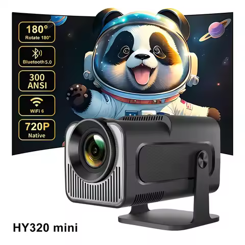 Salange HY320 Mini Projector 720P Freestyle for SAMSUNG XiaoMi Android iPhone WIFI BT5.0 Cinema Port