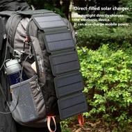 5-portable Solar Panel Charger With Compass Folding USB Output Port 9W 5Volt Waterproof