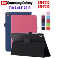 Tablet Protection Case Classic Lychee Pattern Solid Color Flip Leather Cover For Samsung Galaxy Tab A 10.1 (2019) SM-T515 SM-T510