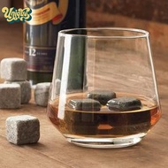 (Unique) Whiskey Stones And Whiskey Glass Gift Set Of 4, For Men | Father's Day, 6 Granite Whiskey S