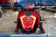 REPLIKA HEADLAMP KTM DUKE 250 red ferari mix black doff