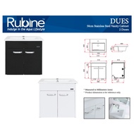Rubine basin cabinet 50cm Stainless Steel Bathroom Cabinet - 2 doors RBF-1054D2 BK / RBF-1054D2 WH black white 18/8 Stai