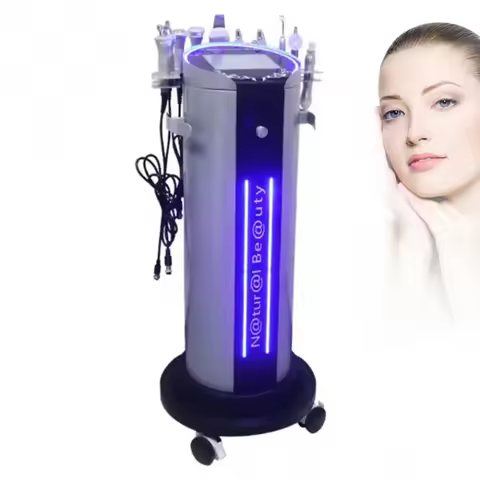 New Design Beauty Device Second Generation Silver Brown Aqua Skin Care 9 in 1 Multifunction Facial C