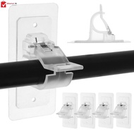 4 Pcs No Drill Curtain Rod Brackets Self Adhesive Rod Holders No Drilling Curtain Rod Hooks Multipurpose Curtain Rod Hangers Stick on Curtain Rod Holder SHOPSKC9200