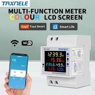 TUYA WiFi Remote Monitor 220V 100A Voltage Current Power Factor KWH Energy Frequency Meter D52-2066