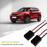 【Tech-savvy】 1 Pair H7 Bulb Socket Car Headlight Fog Lamp Female Connector Adapter Pigtail