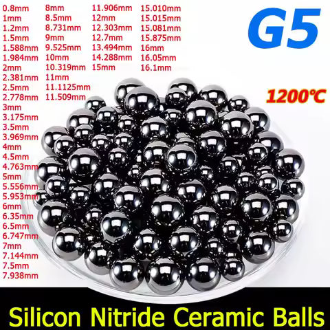 1-50pcs Silicon Nitride Si3N4 Ceramic Bearing Balls G5 Diameter 0.8/1/1.2/1.5/1.588/2/2.381/2.5/2.77