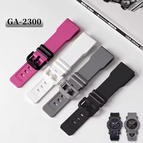 24mm Silicone watch band For Casio G-Shock GA2300 GA-2300-4A/7A/1A men women sports Watch strap brac