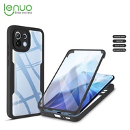 Lenuo 360° Full Protect Silicon Case For Xiaomi 13 Mi 11 11T Pro 10 11 Lite 5G NE Phone Case Shockproof Screen Film Two-Sided Cover