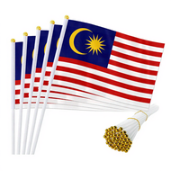 KL Stock Malaysia Flag / Bendera Malaysia (Polyester) Bendera Tangan 21 x 14cm