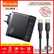 Charger - Mcdodo - 140W Gan Charger Station - 3 Port Fast Charger QC 4