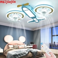 2024 New bedroom aircraft fan light Room light Bedroom light ceiling light fan
