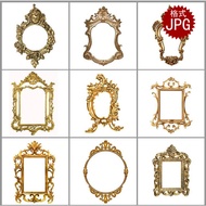 Retro Golden Embossed European Style Pattern Frame Frame Picture Frame Picture Frame Picture Materia