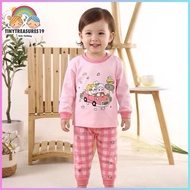 Tinytreasures19 Nb-5yrs old Longsleeve Pajama Pure Cotton Set for Girl Kids Fashion OOTD Sleepwear