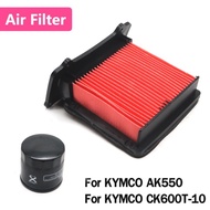 For KYMCO AK550 CK600T-10 AK 550 CK 600T Motocycle Air Filter Cleaner Drive Element Oil Filter Intak