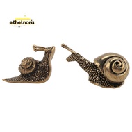 2Pcs Snail Decor Figurine Brass Snail with Decor Effect the Meaning of the Snail Walk Slowly