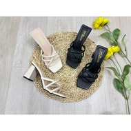 7cm high heels with square heels and straps TT Shoes hauvuong7pday