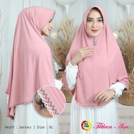 Syar'i hijab/bergo jersey korea xl picot dobble titian asa original