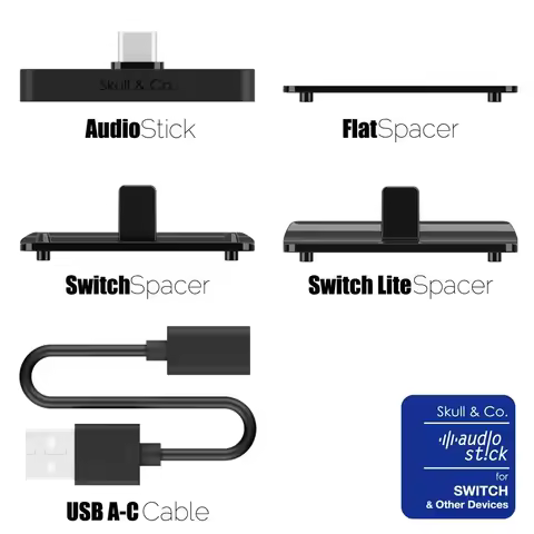 Savage Raven by Skull & Co. AudioStick Bluetooth 5.0 Wireless Audio Adapter APTX LL Transmitter for 