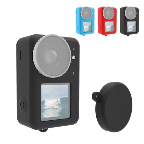 PULUZ Silicone Protective Case with Lens Cap For DJI Osmo Action 4 / 3 Accessories