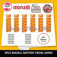 5pc Maxell Watch Jam Battery SR516,521,616,621,626,716,721,726,916,920,927,936,CR1216,1220,1616,1620