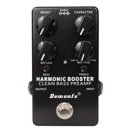 Demonfx ใหม่ Harmonic Booster Clean Boost Preamp Bass Effect Pedal Clean Preamplifier