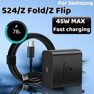 For Samsung 45W Super Fast Charging 2.0 Charger for Samsung Galaxy S25 S24 S23 S22 Ultra A23 A35 A55