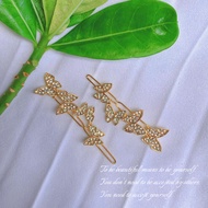 Hairpin Butterfly hairpin Flower hairpin 蝴蝶发夹 三花珍珠发夹 复古发夹 韩式发夹