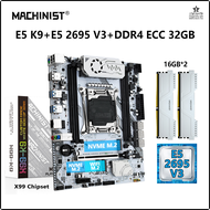 Nchu X99 K9เครื่องจักรกล LGA2011-3ชุดวงจรหลัก E5 Xeon ชุดคอมโบ2695 V3เครื่องประมวลผลซีพียูหน่วยความจ
