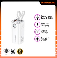 Riversong Vision 35S Powerbank (20000mAh Battery Capacity)(35W Fast Charging) - 2 year Warranty by R