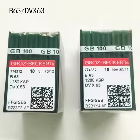 100PCS Sewing Machine Needles B63 DVX63 1280KSP Groz-Beckert Gebedur Titanium Needles