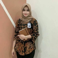 Baju Batik Wanita - Blus Wanita - Blouse Batik - Blus Kantor - Atasan Wanita