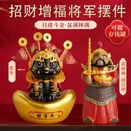 [Qijitang] [Taiwan Shipment] God Of Wealth Of Tiger Lord Piggy Bank Keeping Money-Biting Money Lucky
