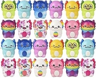 24 Mini 2" Axolotl Slow Rise Squishy Toys - Memory Foam Party Favors, Fidgets, Prizes, OT (Random Colors) (Bulk - 24 Axolotls (2 Dozen))