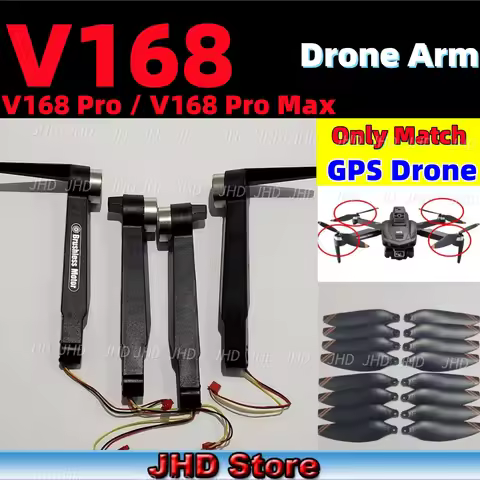 JHD V168 Pro Max Drone Arm with Brushless Engine Original V168 GPS Drone Arms Quadcopter Drone V168 