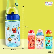 Bundanjai (หนังสือ) SST Sesame Street Water Bottle Sling Green 350 ml