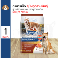 Kaniva Dog Salmon Tuna & Rice 11 Kg. คานิว่า อาหารเม็ดสำหรับสุนัข สูตรปลาแซลมอน ทูน่าและข้าว (11 กิโ