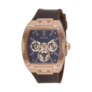 Authentic Guess Men Phoenix Blue Dial Brown Silicon Watch  GW0202G2 Jam Tangan Lelaki