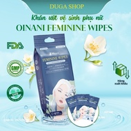 Combo of 2 packs [20 SHEETS] OINANI intimate hygiene wet wipes for cleaning, antibacterial with CHG 