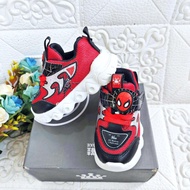 Red and red superhero sneakers for children