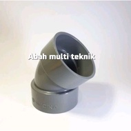 Knee 2 inches 45 degrees D