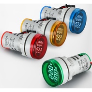 Headlights Display Volt ampe Volt Indicator Light Round ampe ED16 22mm Type 1 Volt Meter