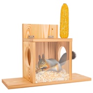Squirrel Feeder for Outside Wooden Squirrel Feeders Squirrel Feeder for Outside Squirrels Nesting Ho
