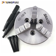 3 Jaws Manual Lathe Chuck M14 Thread Mount Lathe Chuck DIY Metal Wood Lathe Tools With Turning Machine K01-100B