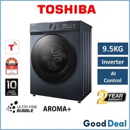 Toshiba TW-BK115GF4M(SK) 10.5KG / TW-T21BU105UWM(MG) 9.5KG  Inverter Front Load Washing Machine Mesi