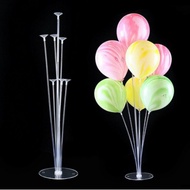 Balloon Stand of Clear Table Desktop Balloon Holder with 7 Balloon Sticks, 7 Balloon Cups and 1 Ball