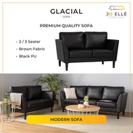 Jo ELLE - Glacial Sofa Set / 2 & 3 Seater Sofa / PU Sofa / Cushion Sofa / Premium Sofa / Sofa Murah 