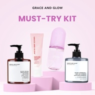 Promo / Terlaris BUNDLE Grace and Glow Body Wash + Body Serum + Hair