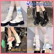 OKDEALS Knitted Leg Warmers, Lolita Bowknot Pom-pom Leg Warmers, Thermal Fleece Lined Slouchy Leg Wa